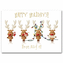 7 7/8 x 5 5/8 Cheery Reindeer Holiday Cards