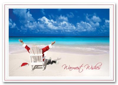 Santa's Beach Holiday Card - Office and Business Supplies Online - Ipayo.com