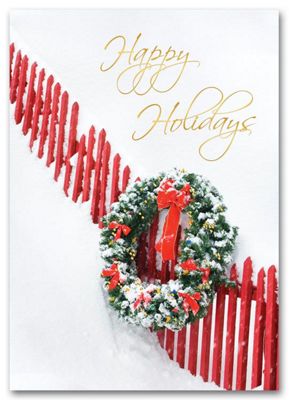 Charming Holiday Wreath Card - Office and Business Supplies Online - Ipayo.com
