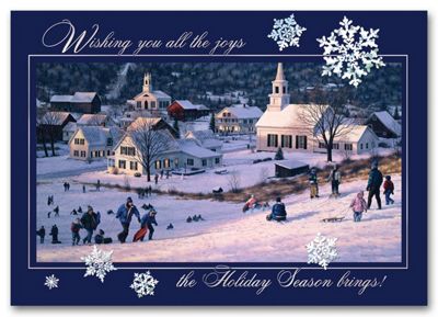 Sledding Fun Holiday Card - Office and Business Supplies Online - Ipayo.com