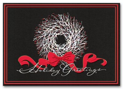Artistic Wreath Holiday Card - Office and Business Supplies Online - Ipayo.com