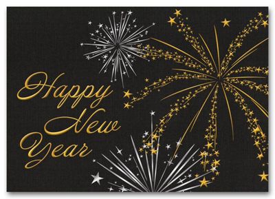 7 7/8 x 5 5/8 Starry Spectacular New Year’s Cards