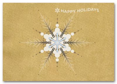 Stylized Snowflake Recycled Paper Holiday Cards