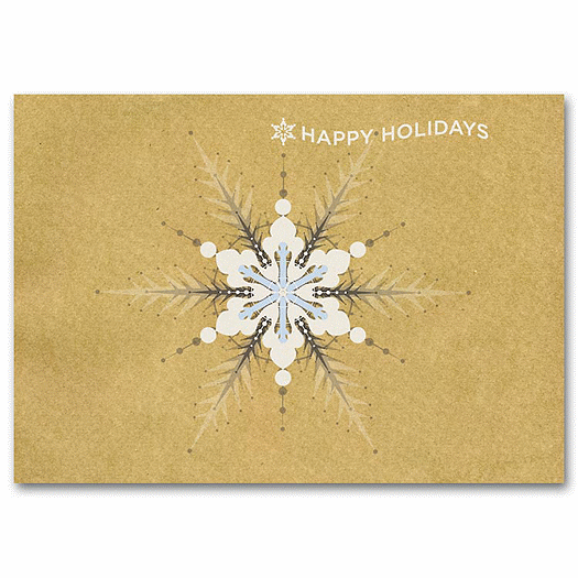 Stylized Snowflake Holiday Card - Office and Business Supplies Online - Ipayo.com