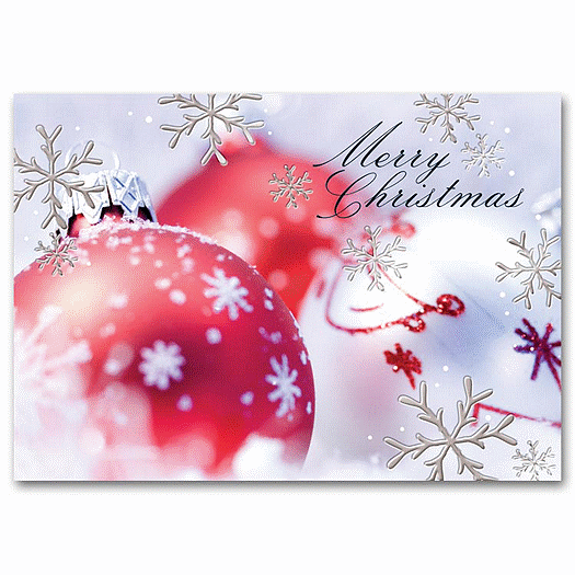 Silver Serenade Holiday Card - Office and Business Supplies Online - Ipayo.com