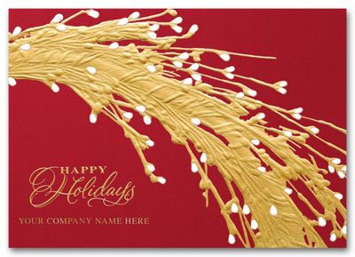 Golden Willows Holiday Card - Office and Business Supplies Online - Ipayo.com