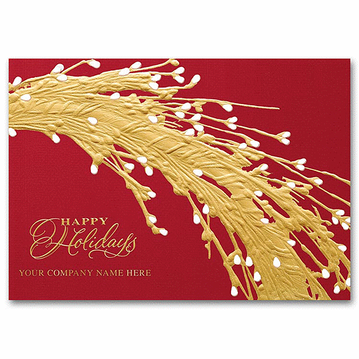 Golden Willows Holiday Card - Office and Business Supplies Online - Ipayo.com