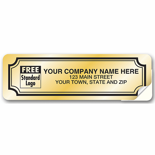 Gold Ad Label  3 1/4 X 1 with Black Border - Office and Business Supplies Online - Ipayo.com
