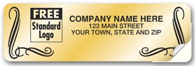 Prof Gold Foil Label with Black Border - Office and Business Supplies Online - Ipayo.com