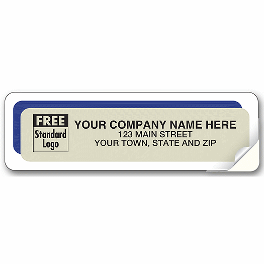 Blue Gray Advertising Label 3 1/4 X 1 - Office and Business Supplies Online - Ipayo.com