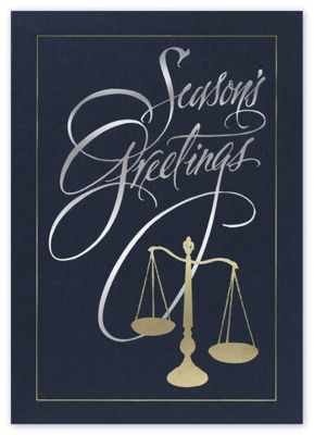Golden Scales Holiday Card - Office and Business Supplies Online - Ipayo.com