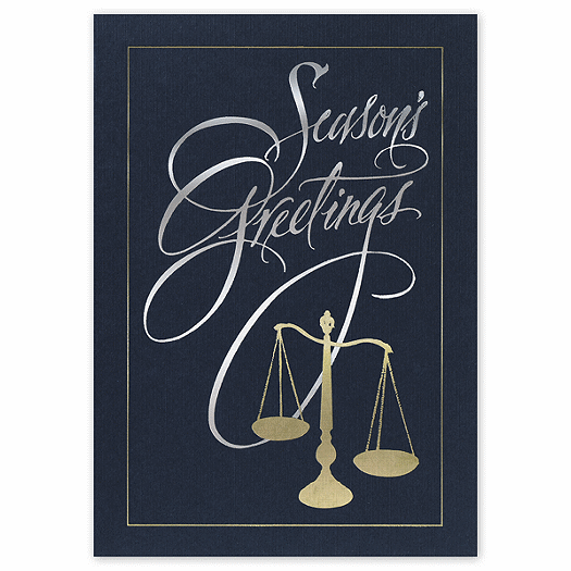 Golden Scales Holiday Card - Office and Business Supplies Online - Ipayo.com