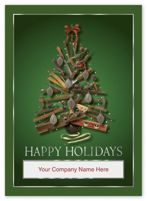 Tool Time Tree Holiday Card - Office and Business Supplies Online - Ipayo.com