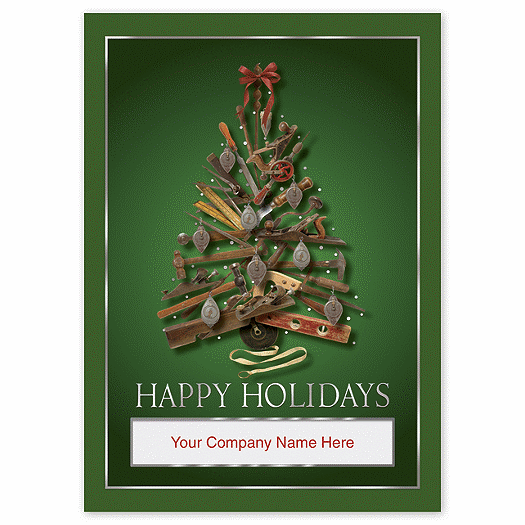 Tool Time Tree Holiday Card - Office and Business Supplies Online - Ipayo.com