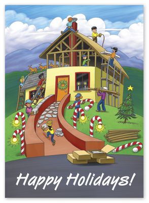 Building Holiday Joy Contractor & Builder Holiday Cards