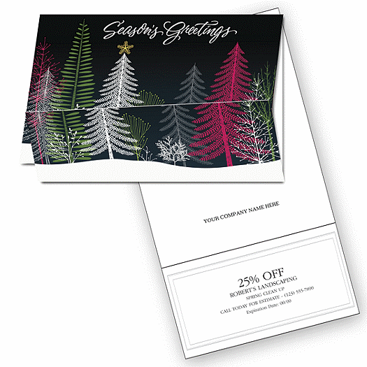 Enchanted Forest Holiday Coupon Card - Office and Business Supplies Online - Ipayo.com
