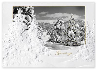 Mantle of White Holiday Card - Office and Business Supplies Online - Ipayo.com