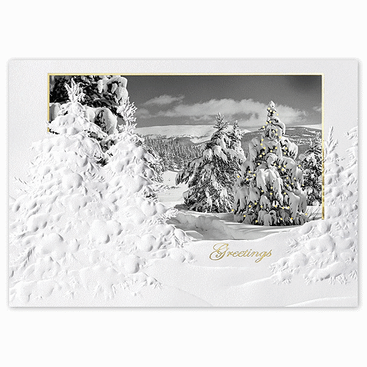 Mantle of White Holiday Card - Office and Business Supplies Online - Ipayo.com