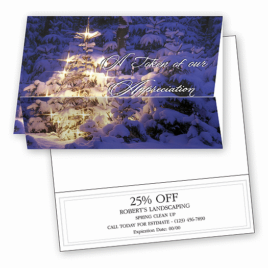 Glow of Appreciation Christmas Coupon Cards