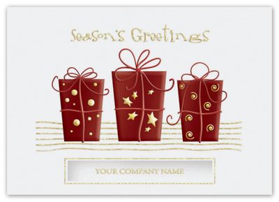 Glitzy Gifts Holiday Card - Office and Business Supplies Online - Ipayo.com