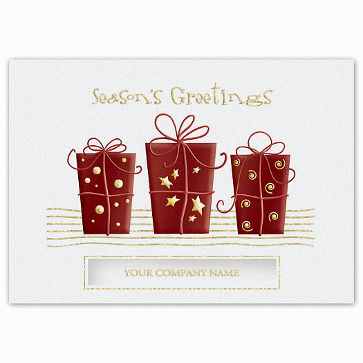 Glitzy Gifts Holiday Card - Office and Business Supplies Online - Ipayo.com