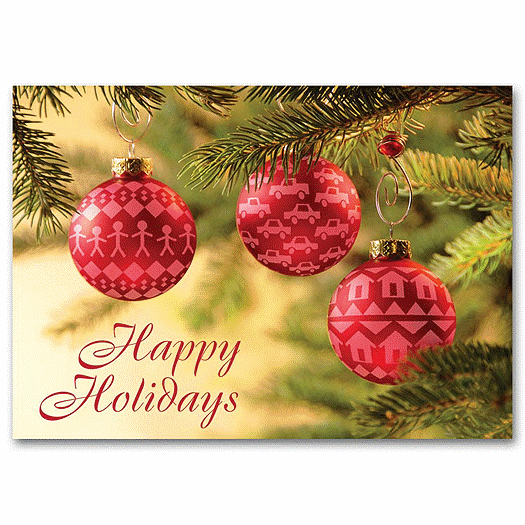 Ornamental Coverage Insurance Holiday Card - Office and Business Supplies Online - Ipayo.com