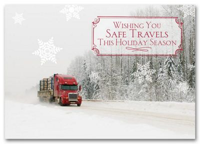 Safe Travels Transportation Holiday Card - Office and Business Supplies Online - Ipayo.com