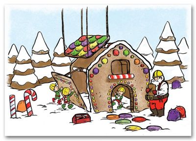 Gingerbread House Contractor/Builder Holiday Card - Office and Business Supplies Online - Ipayo.com