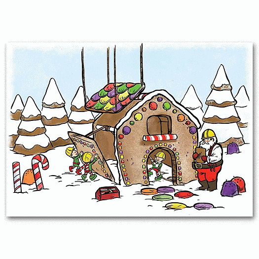 Gingerbread House Contractor/Builder Holiday Card - Office and Business Supplies Online - Ipayo.com