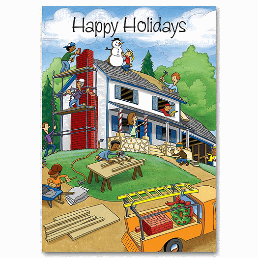 Home for the Holidays Contractor/Builder Holiday Card - Office and Business Supplies Online - Ipayo.com