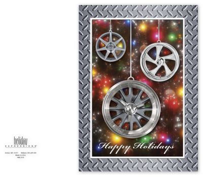 Wheel Art Automotive Holiday Card - Office and Business Supplies Online - Ipayo.com