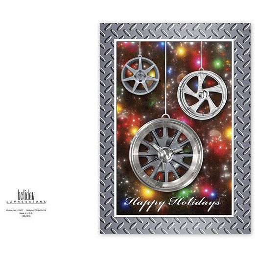 Wheel Art Automotive Holiday Card - Office and Business Supplies Online - Ipayo.com