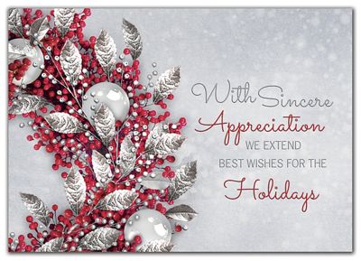 Lustrous Appreciation Holiday Cards