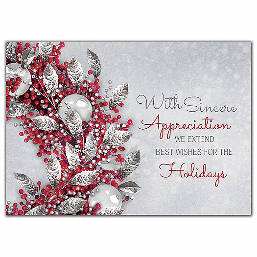 Lustrous Appreciation Holiday Cards
