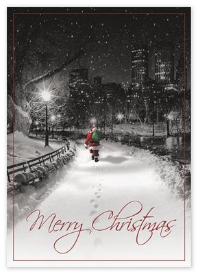 Midnight Santa Christmas Cards