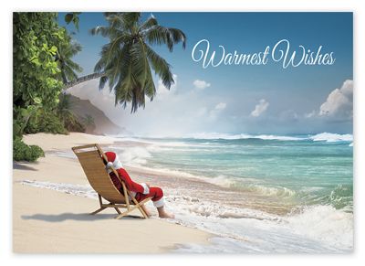 Coastal Santa Holiday Cards