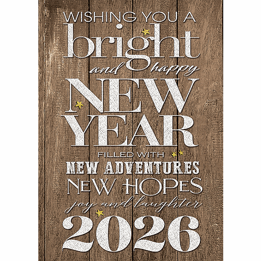 Rustic New Year Holiday Cards