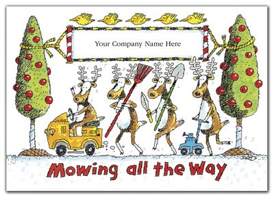 Landscaping Reindeer Holiday Cards