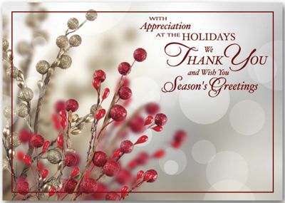 7 7/8 x 5 5/8 Tidings of Appreciation Holiday Cards