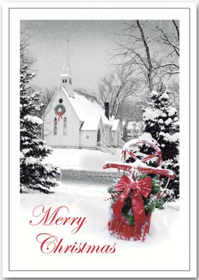 5 5/8 x 7 7/8 Peaceful Eve Christmas Cards