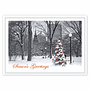Send warm holiday greetings with this elegant and budget-friendly Boston Splendor Card. Unique touches include rich, full-color imagery on high-quality white paper stock with a glossy cover.