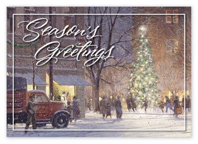 7 7/8 x 5 5/8 Tradition On Canvas Holiday Cards