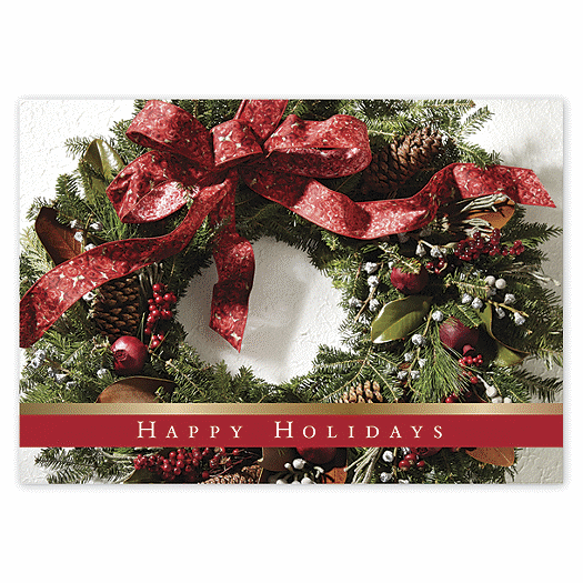 Dappled Wreath Holiday Cards