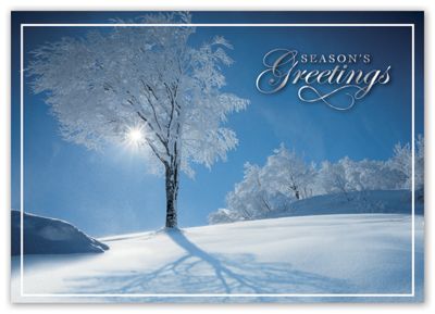 7 7/8 x 5 5/8 Sky Blue Holiday Cards