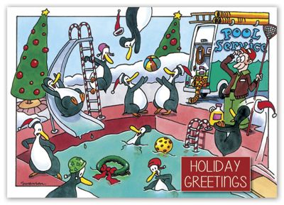Pool Party Holiday Cards