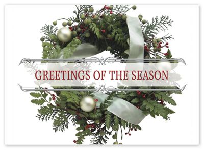 Woodland Wreath Holiday Card - Office and Business Supplies Online - Ipayo.com