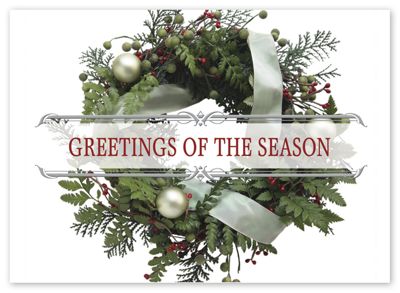 Woodland Wreath Holiday Card - Office and Business Supplies Online - Ipayo.com