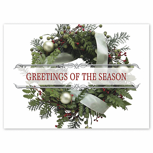 Woodland Wreath Holiday Card - Office and Business Supplies Online - Ipayo.com