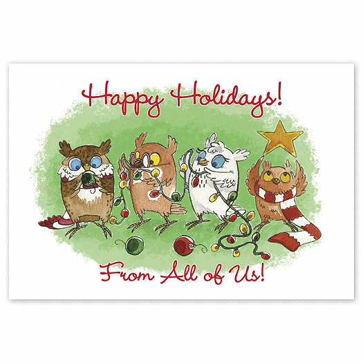 Festive Foursome Holiday Card - Office and Business Supplies Online - Ipayo.com