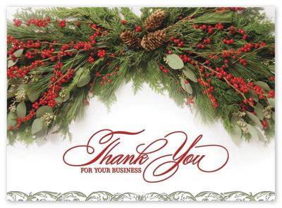 Yuletide Thanks Holiday Card - Office and Business Supplies Online - Ipayo.com
